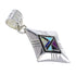 Sterling Silver And Multicolor Inlay Southwest Pendant YX67840